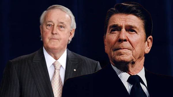 Reagan-Mulroney - Kindersley Clarion Brian Mulroney and Ronald Reagan